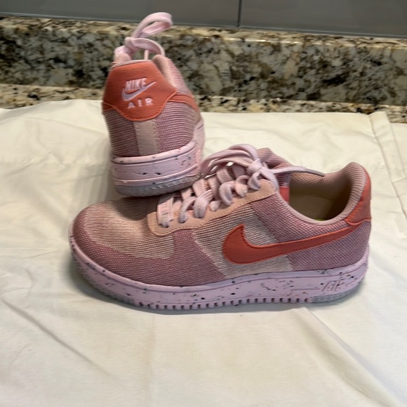 Womens Nike Air Force Low Crater Flyknit Pink- Like New